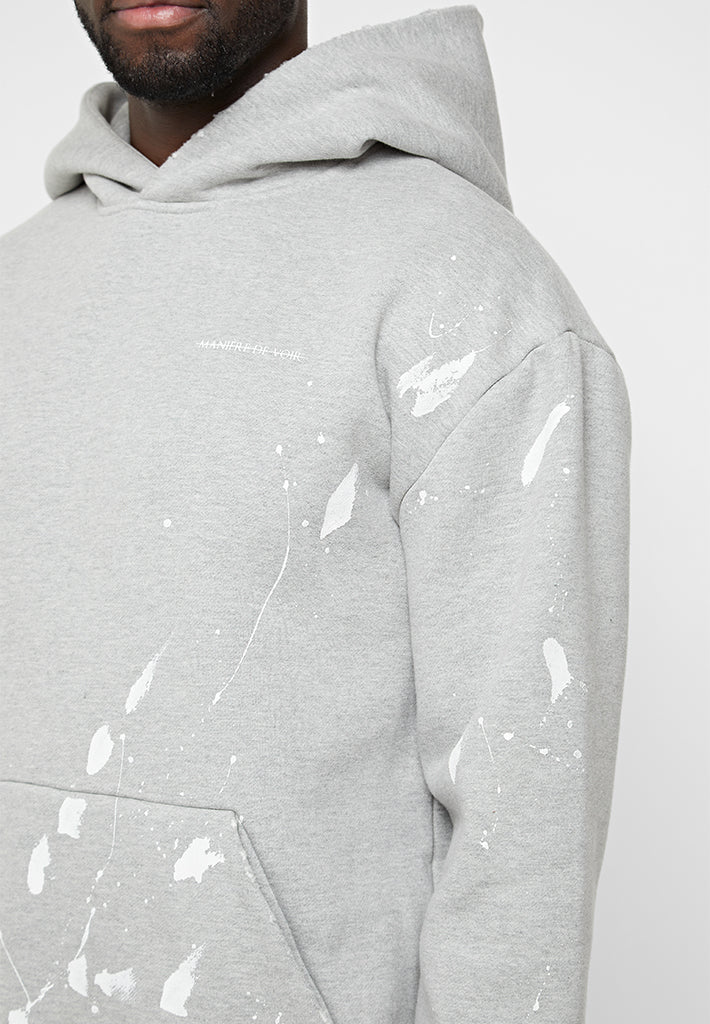Paint Splatter Distressed Hoodie Grey – THE MILLI